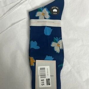 Blue Floral Men's Socks